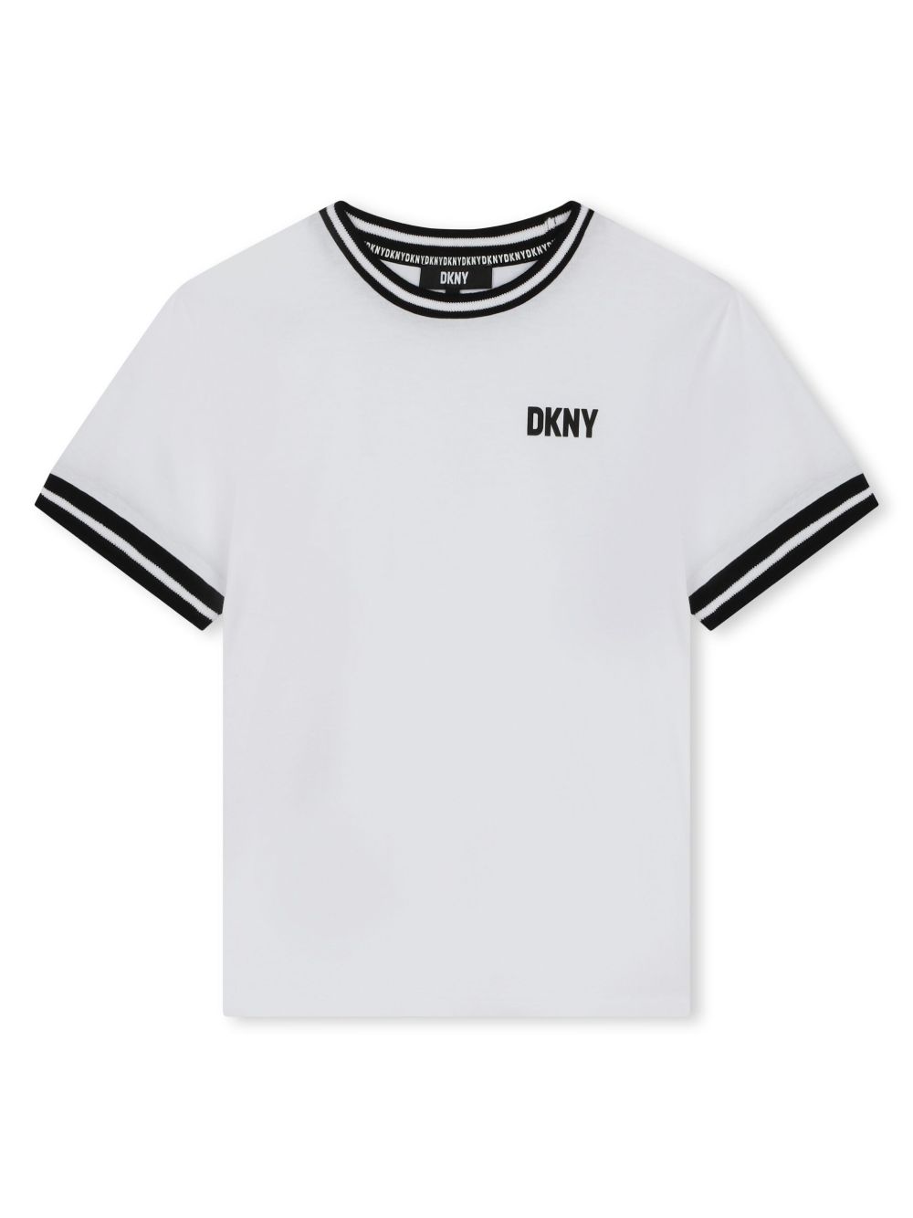 Dkny Kids logo印花棉T恤 - 白色