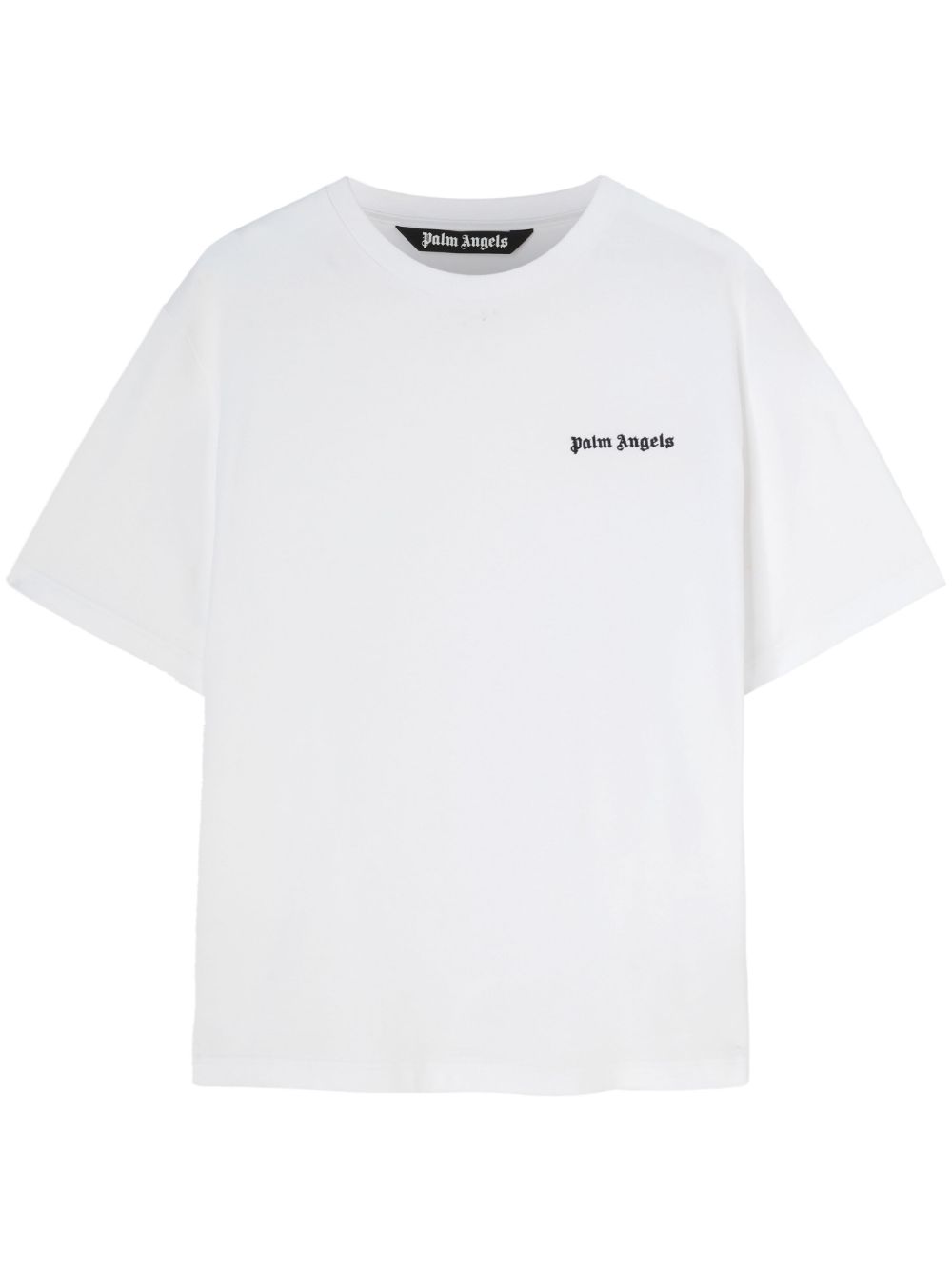 Palm Angels logo刺绣圆领T恤 - 白色