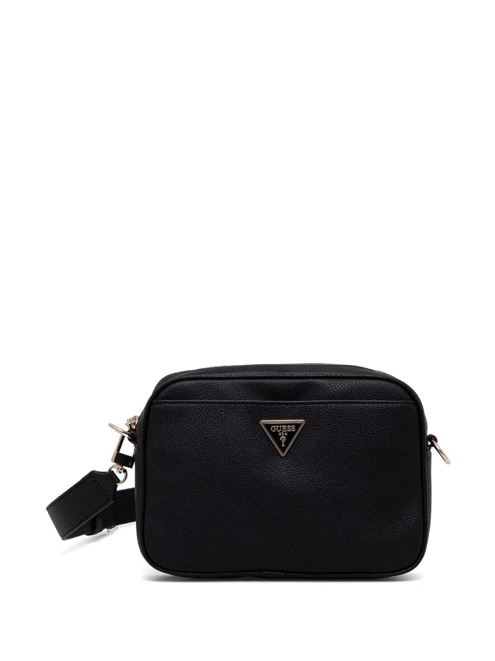 GUESS USA logo标牌斜挎包 - 黑色