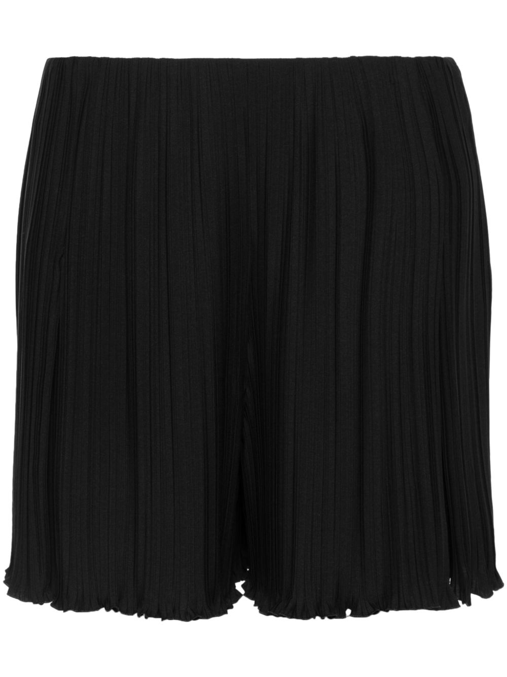 Lanvin 褶饰双绉短裤 - 黑色