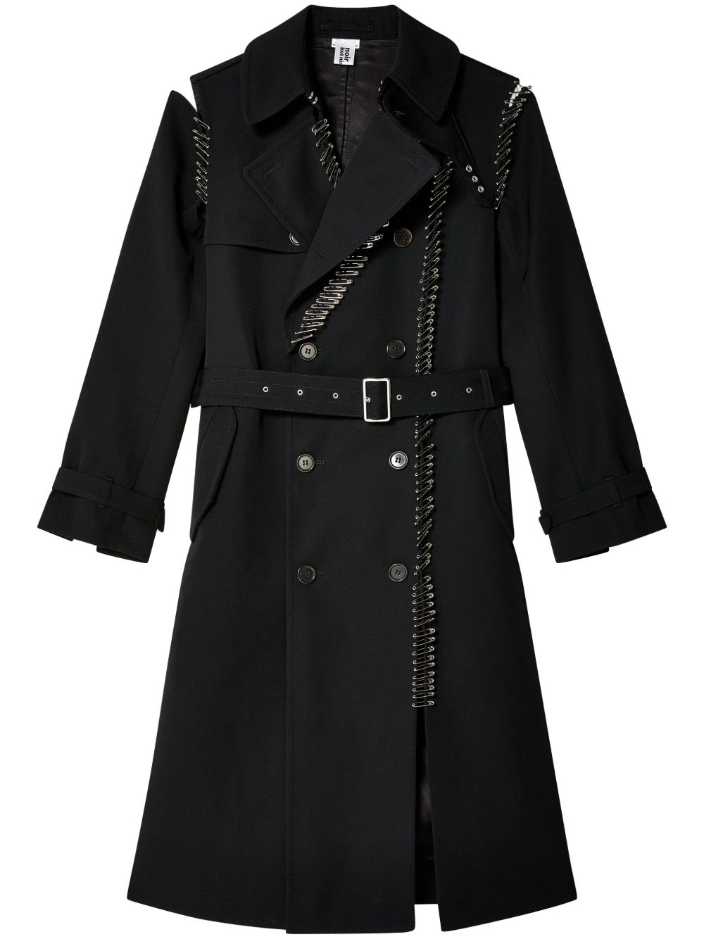 Noir Kei Ninomiya 双排扣外套 - 黑色