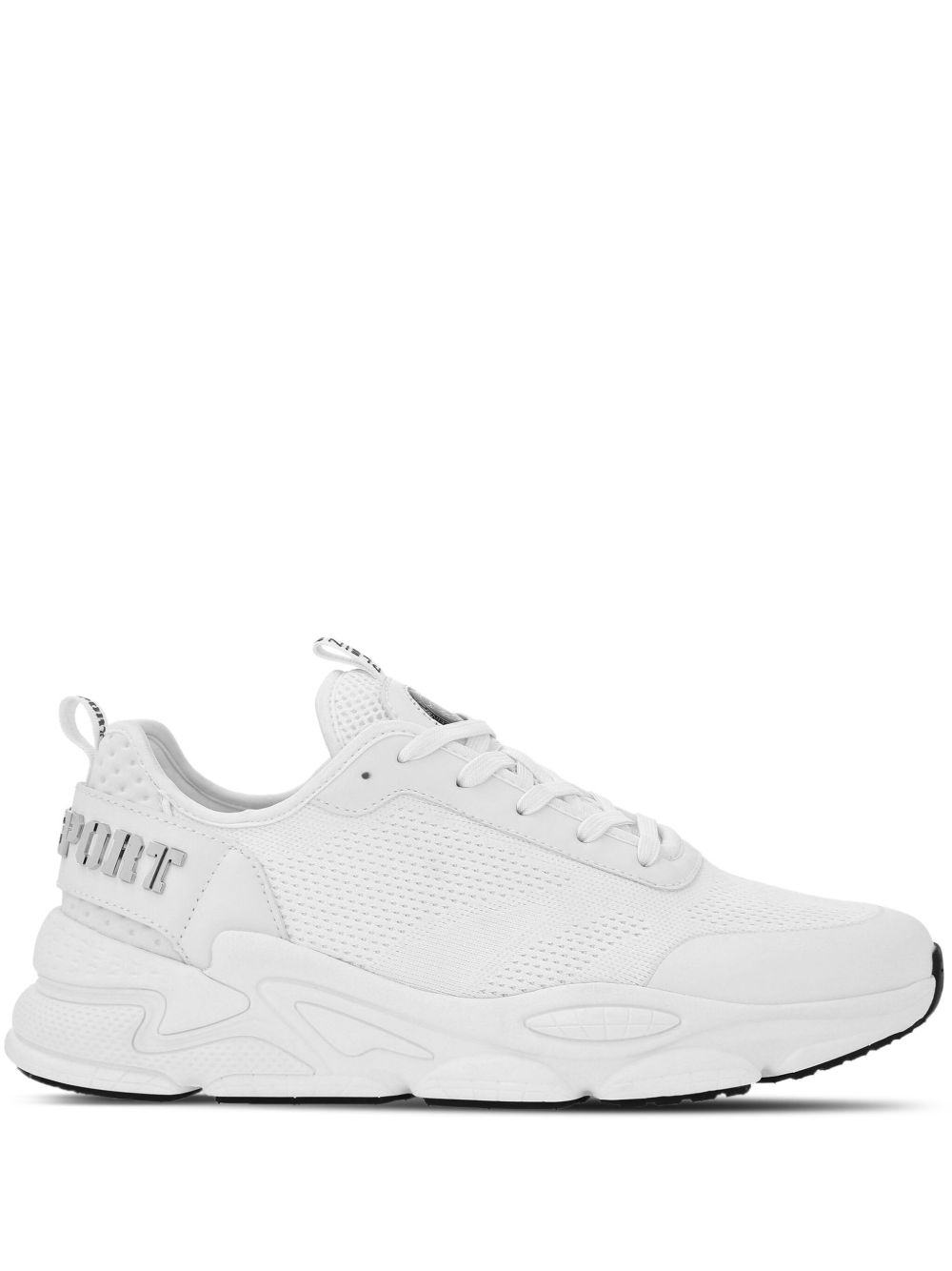 Plein Sport logo网面运动鞋 - 白色