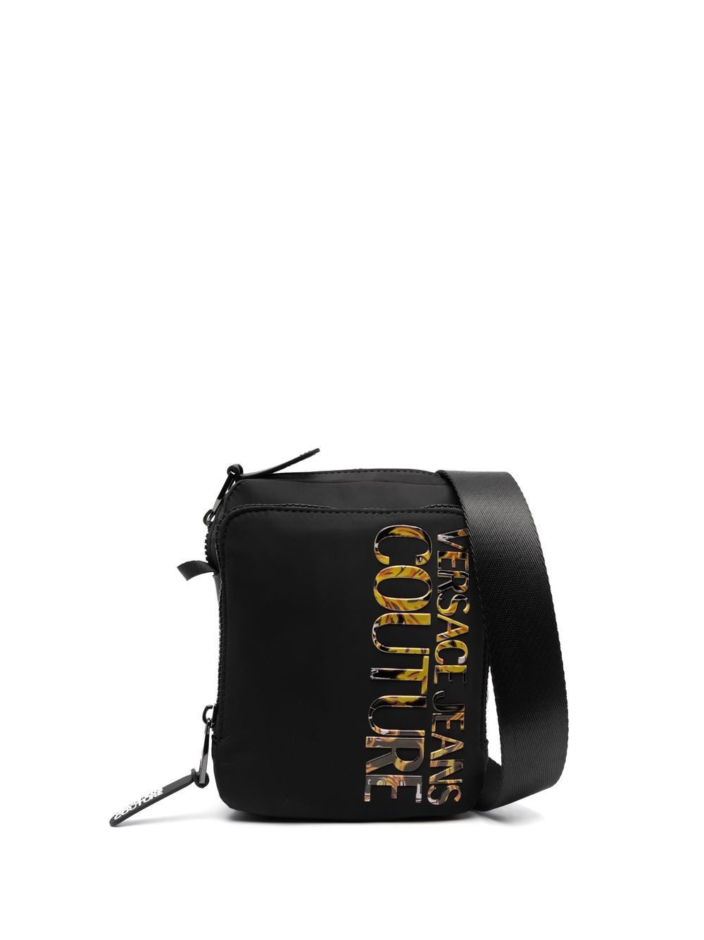 Versace Jeans Couture logo缀饰邮差包 - 黑色