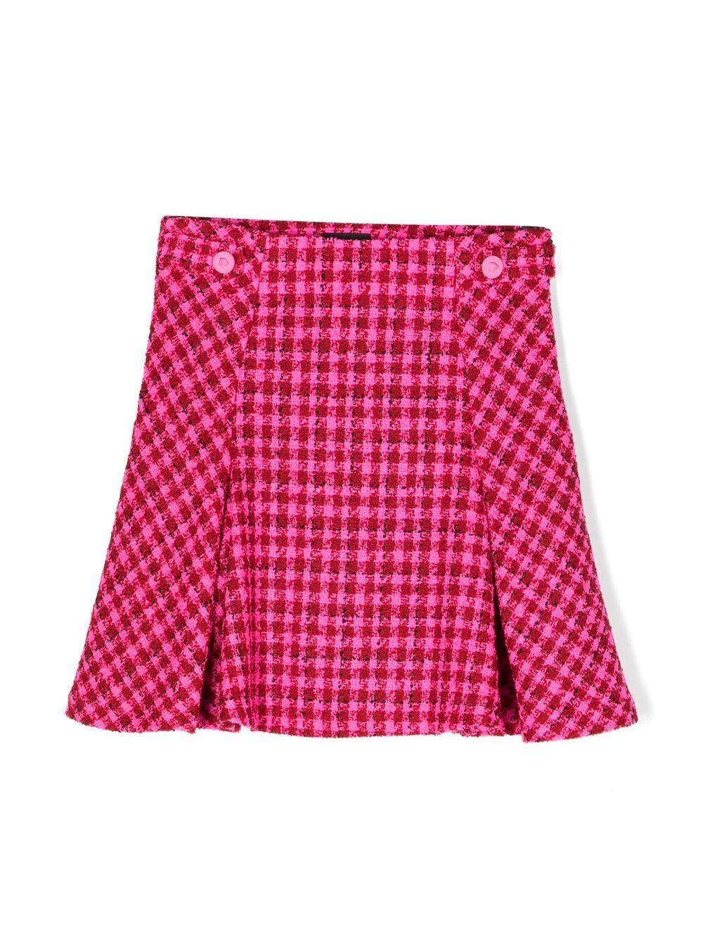 Versace Kids 范思哲 粗花呢格纹半身裙 - 粉色