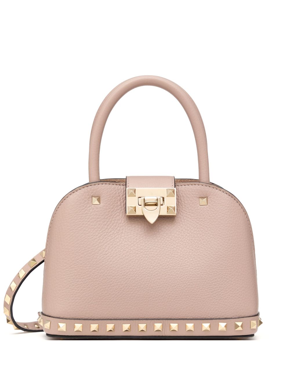 Valentino Garavani Rockstud 皮质手提包 - 粉色
