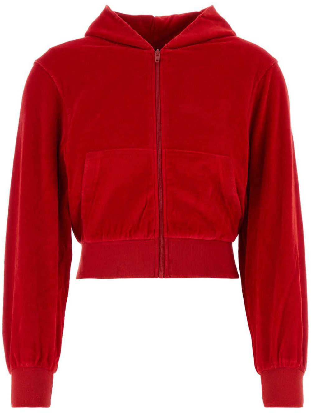 Balenciaga 水钻logo拉链连帽衫 - 红色