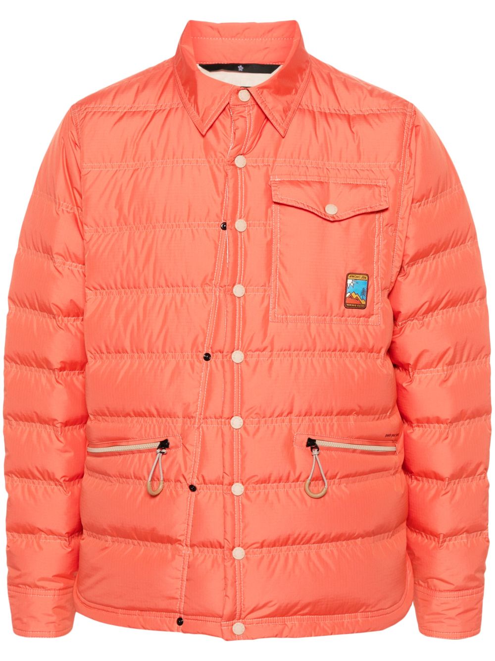 Moncler Grenoble Lavachey 填充衬衫式夹克 - 橘色