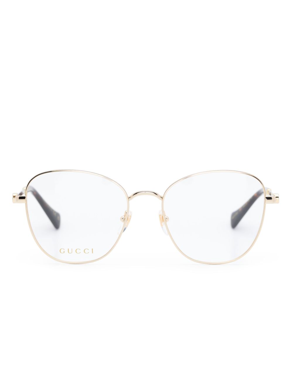 Gucci Eyewear GG14180 方形镜框眼镜 - 金色