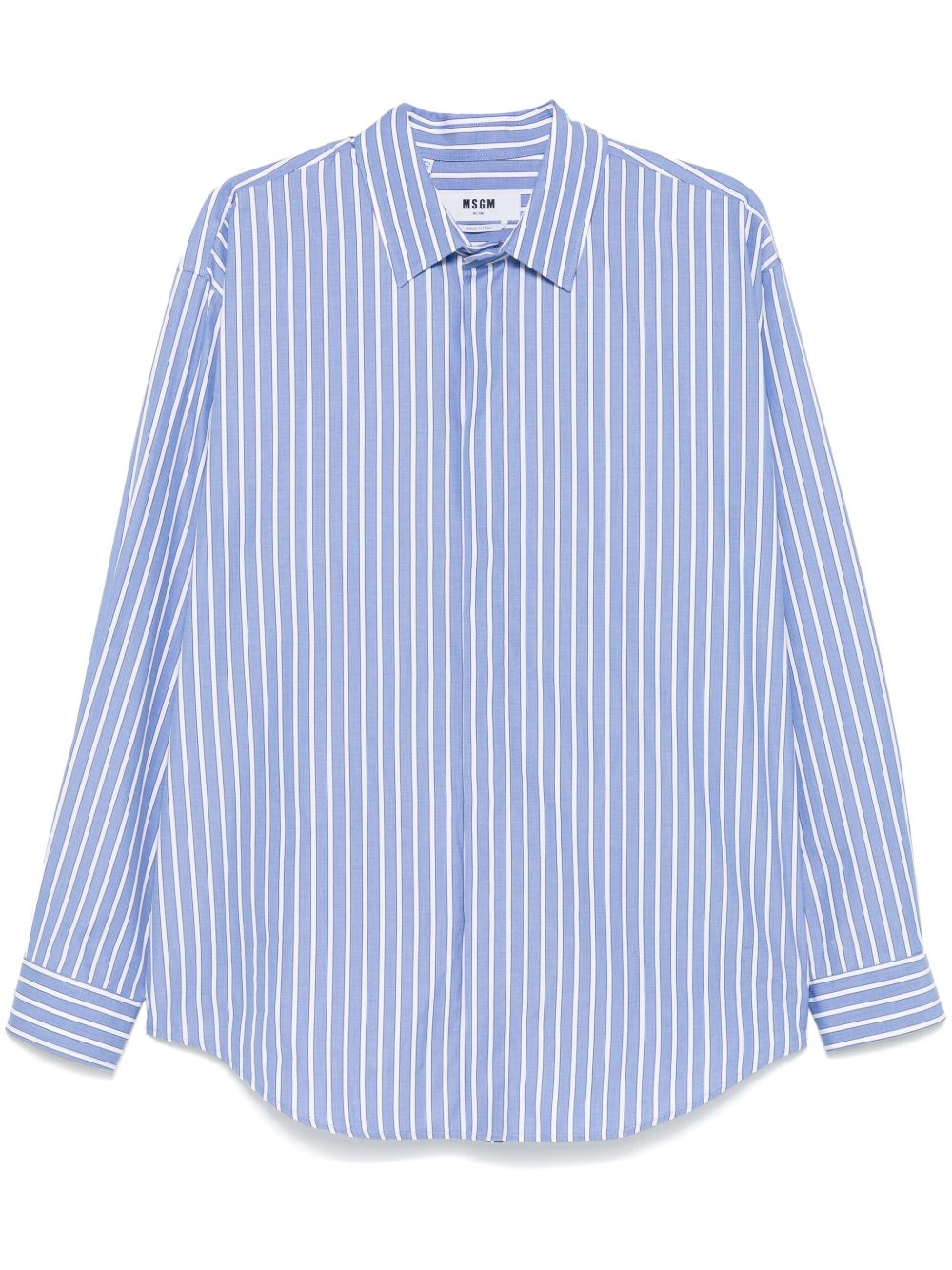 MSGM 条纹衬衫 - 蓝色