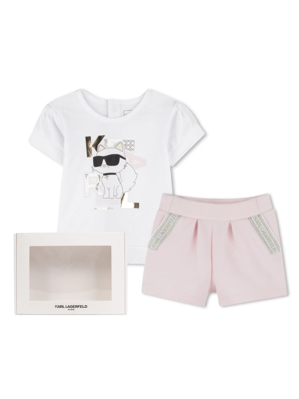 Karl Lagerfeld Kids Choupette 印花T恤 - 白色