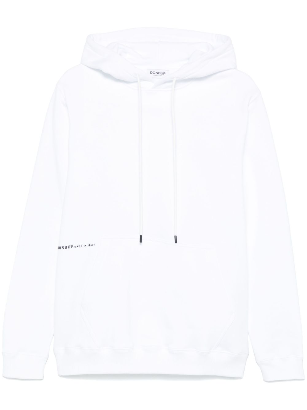DONDUP logo浮雕细节连帽衫 - 白色