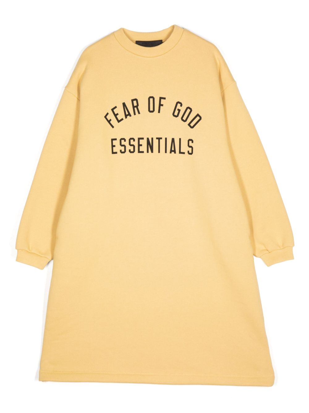 FEAR OF GOD ESSENTIALS KIDS logo印花连衣裙 - 黄色