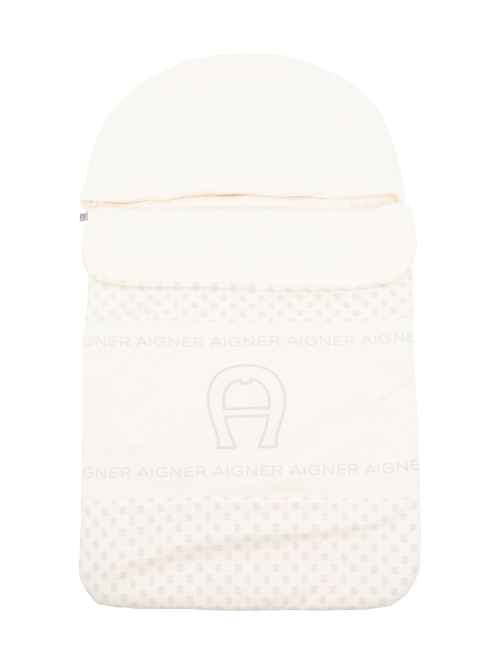 Aigner Kids logo印花比马棉睡袋 - 白色