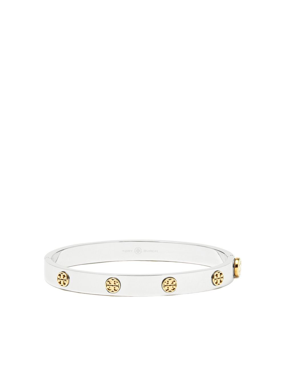 Tory Burch Miller 铆钉铰扣手链 - 银色