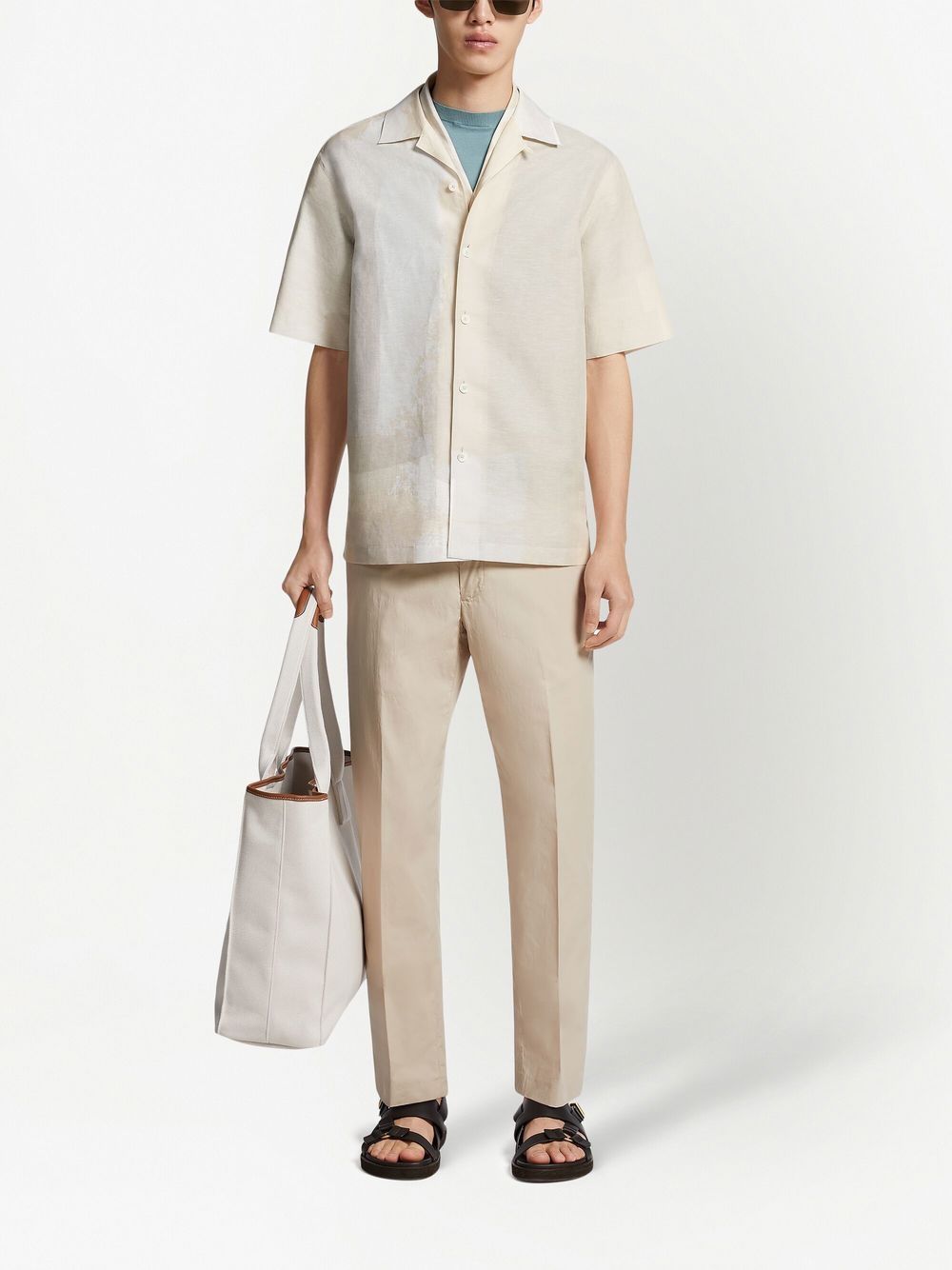 Zegna 直筒长裤 - 中性色