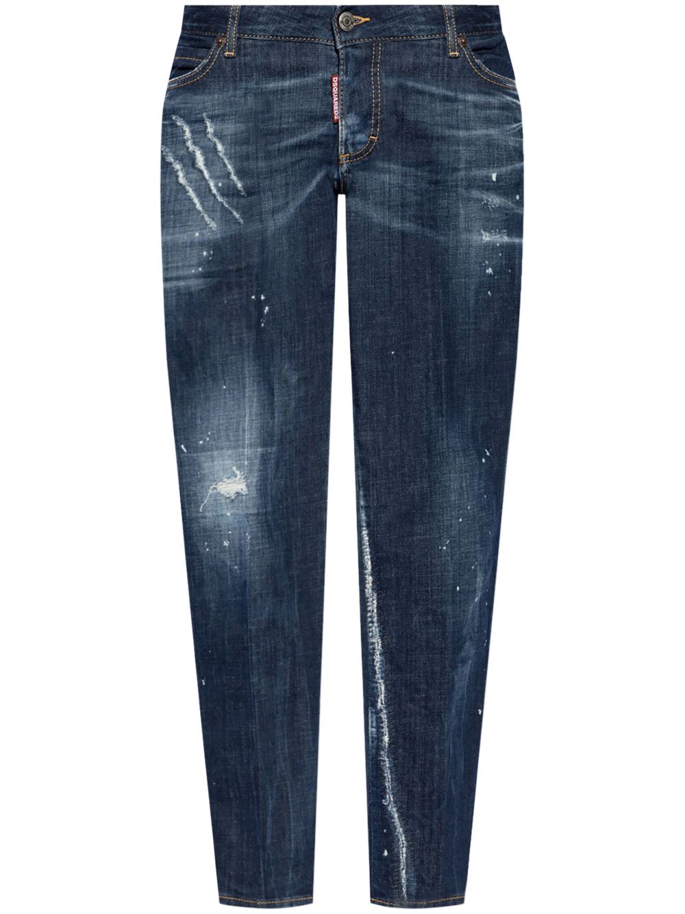 DSQUARED2 标贴棉牛仔裤 - 蓝色