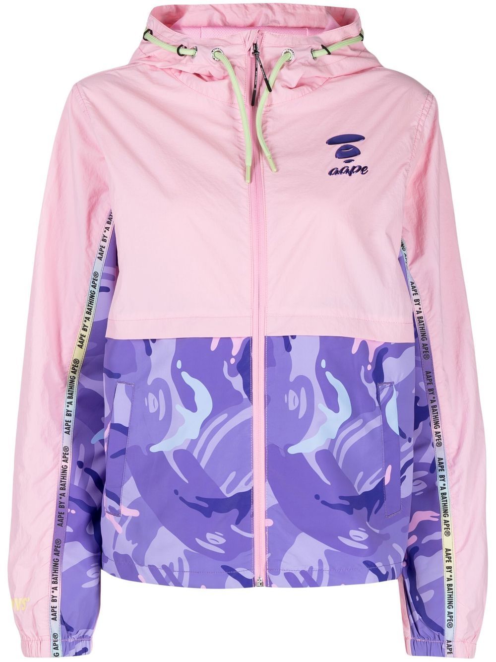AAPE BY *A BATHING APE® 迷彩图案拉链夹克 - 粉色