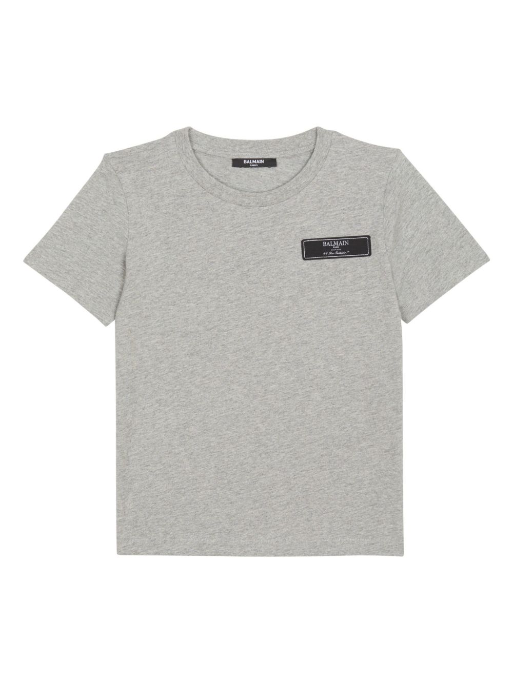 Balmain Kids logo贴花T恤 - 灰色
