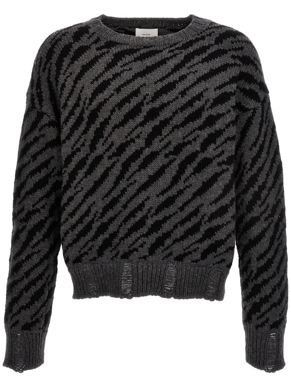 RHUDE Zebra 毛衣 - 灰色