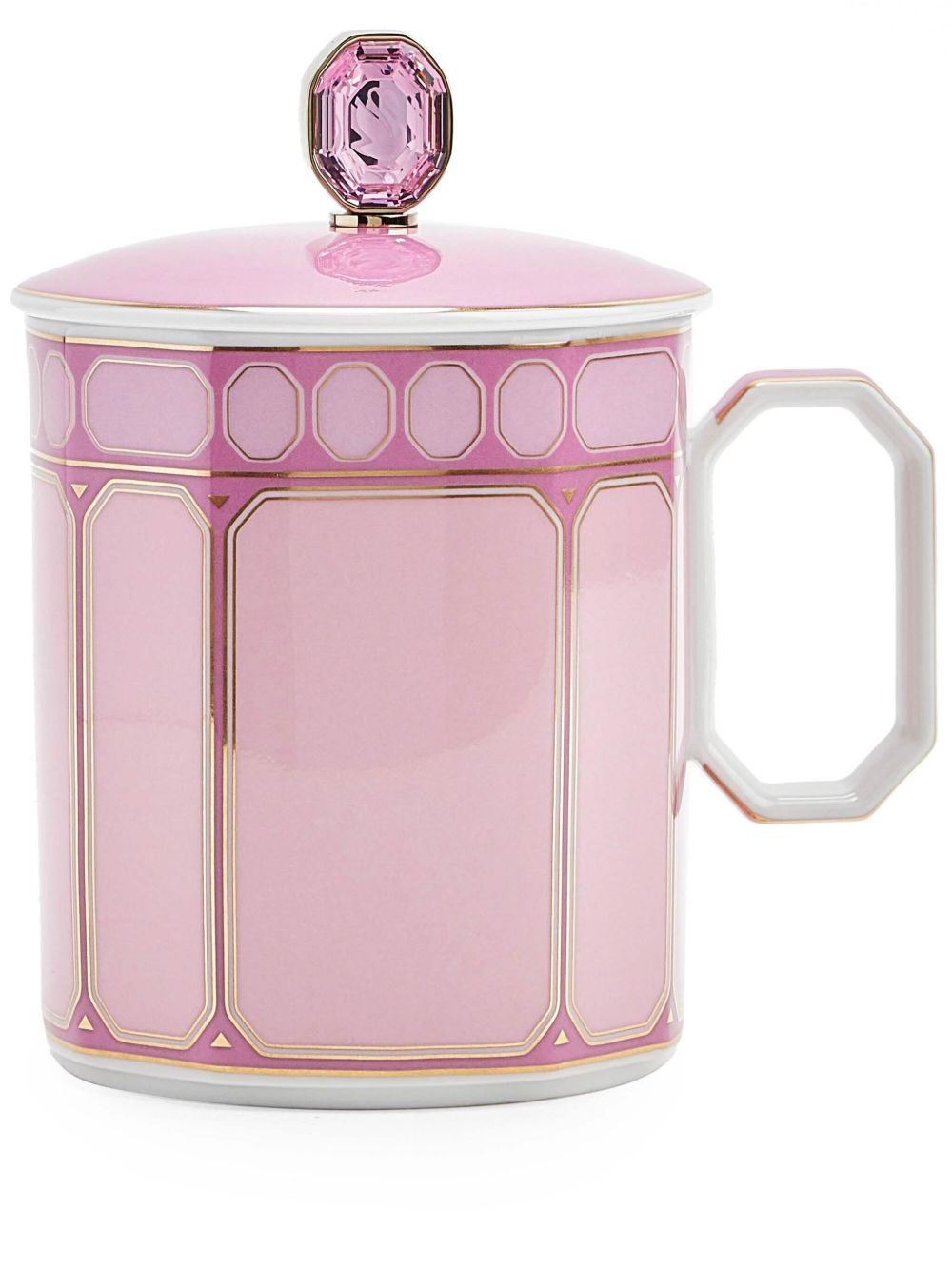 Rosenthal Signum Rose 几何图案印花马克杯 - 粉色