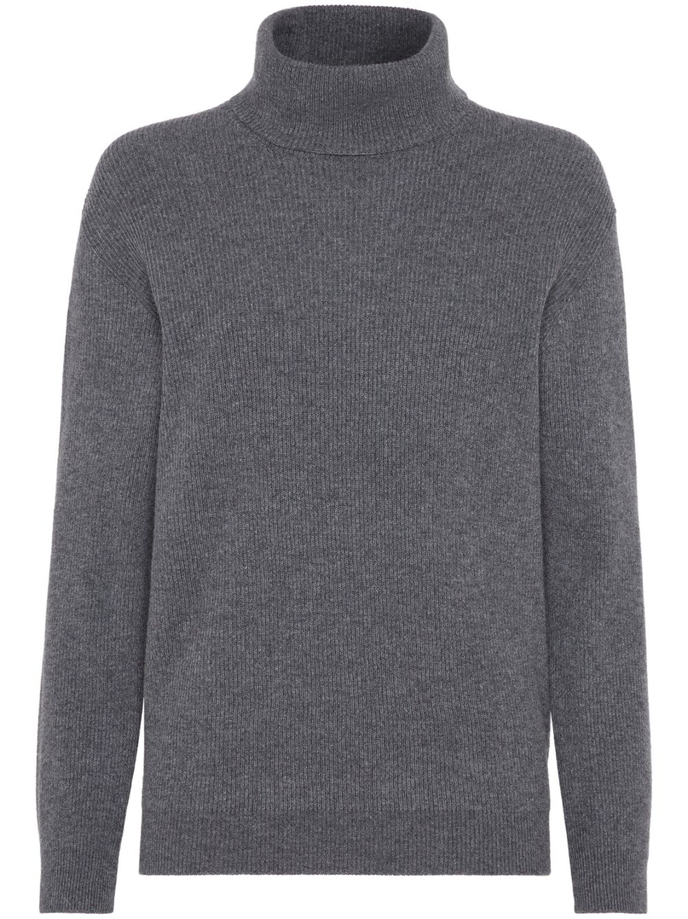 Brunello Cucinelli 高领羊绒毛衣 - 灰色