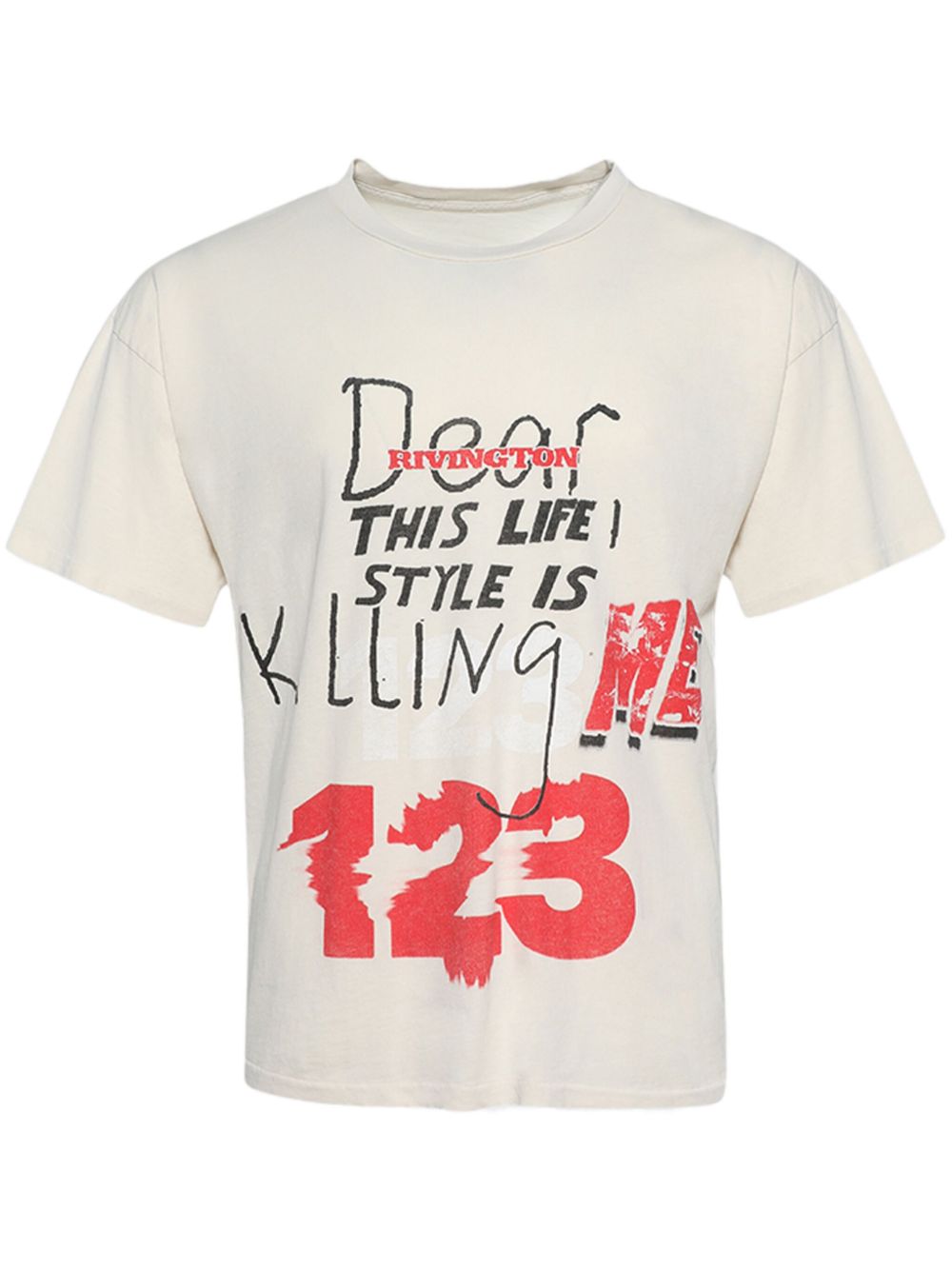 RRR123 Killing Me T恤 - 白色