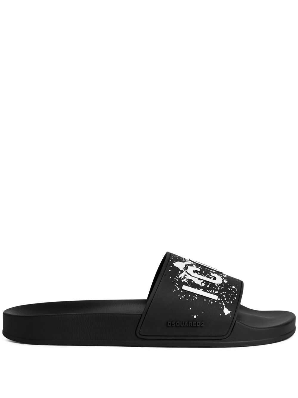 DSQUARED2 Icon 套穿式拖鞋 - 黑色