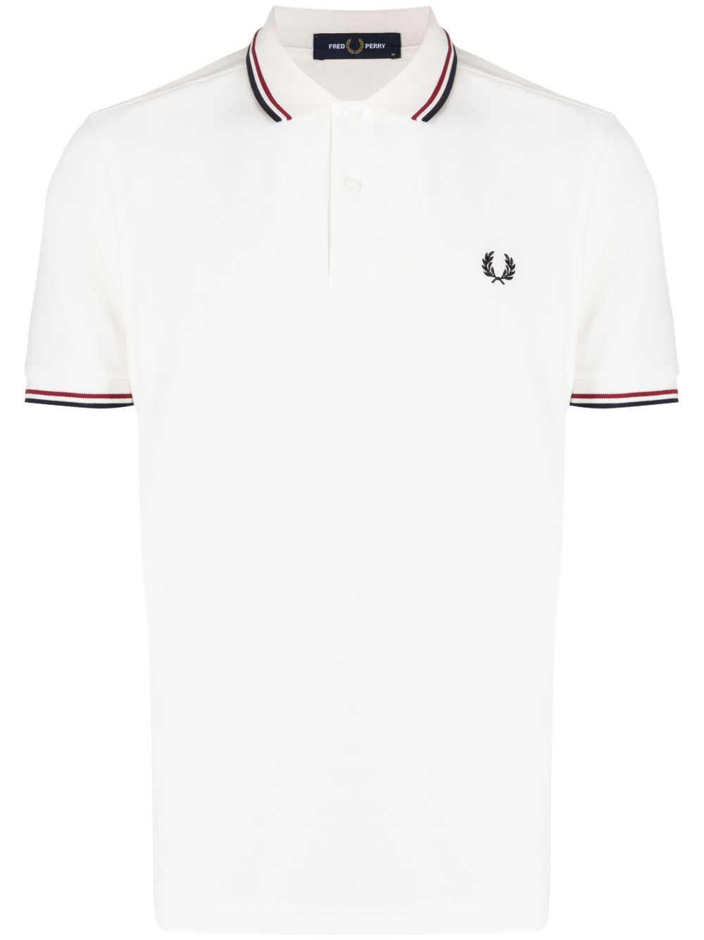 Fred Perry 对比边饰棉polo衫 - 白色