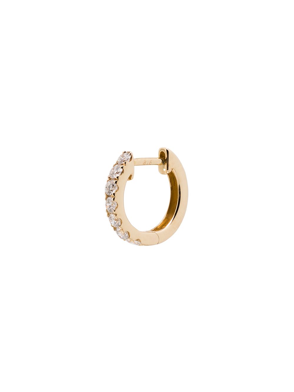 Roxanne First 14K黄金钻石镶嵌中号圈形耳环 - 金色