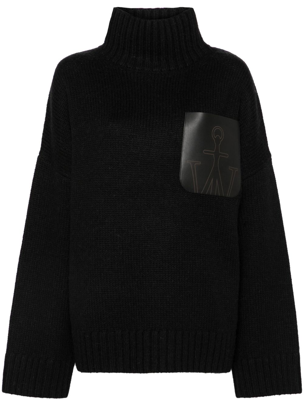JW Anderson 皮质口袋毛衣 - 黑色