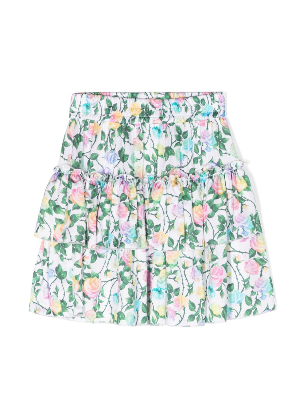 Chiara Ferragni Kids Garden Party 分层式迷你半身裙 - 白色