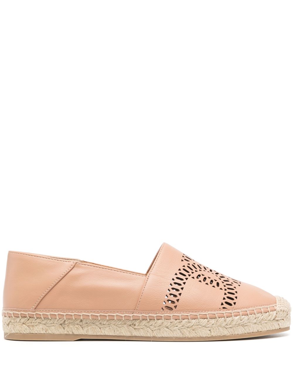 Tod's Kate 皮质草编鞋 - 中性色