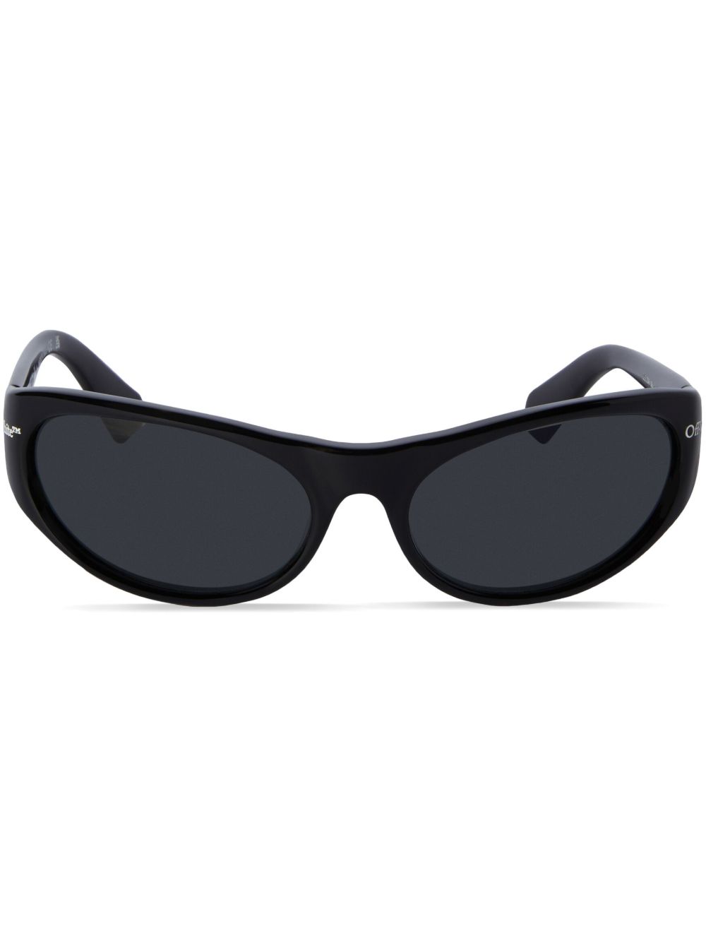 Off-White Eyewear Napoli 椭圆形镜框太阳眼镜 - 黑色