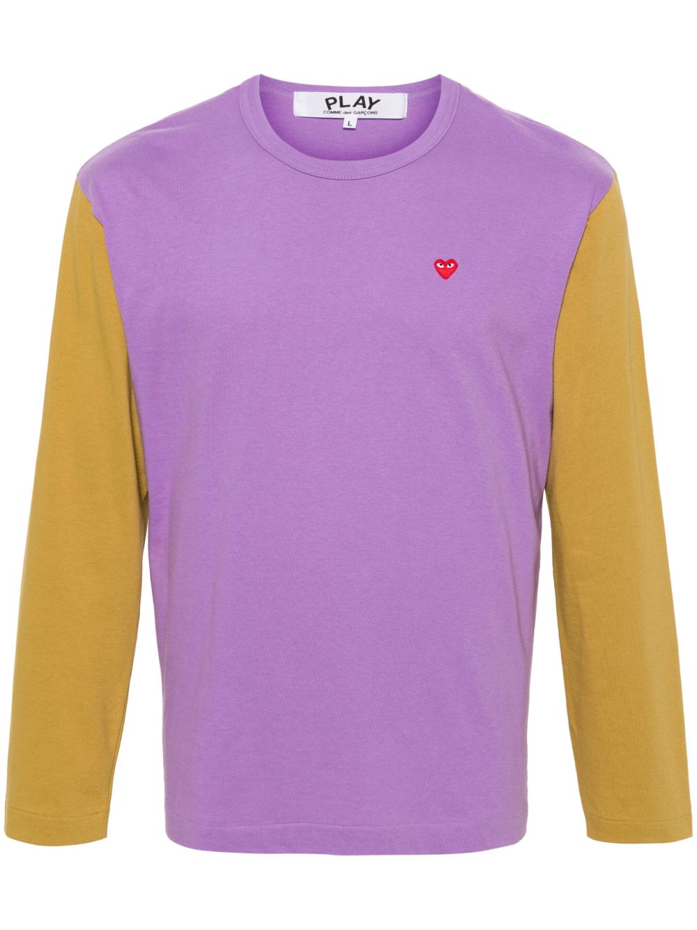 Comme Des Garçons Play colour-block cotton sweatshirt - 紫色