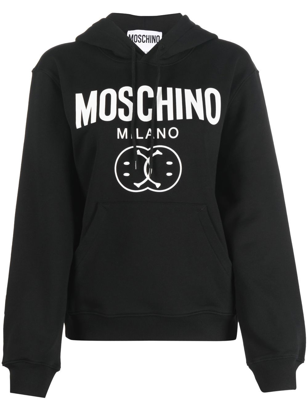 Moschino 莫斯奇诺 logo印花连帽衫 - 黑色