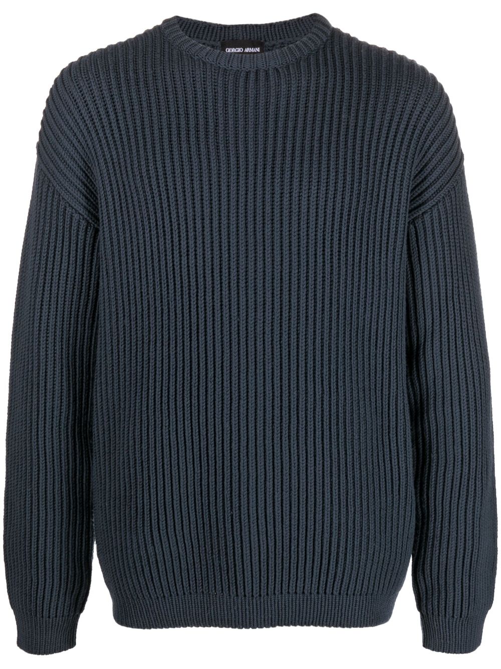 Giorgio Armani 粗针织毛衣 - 蓝色