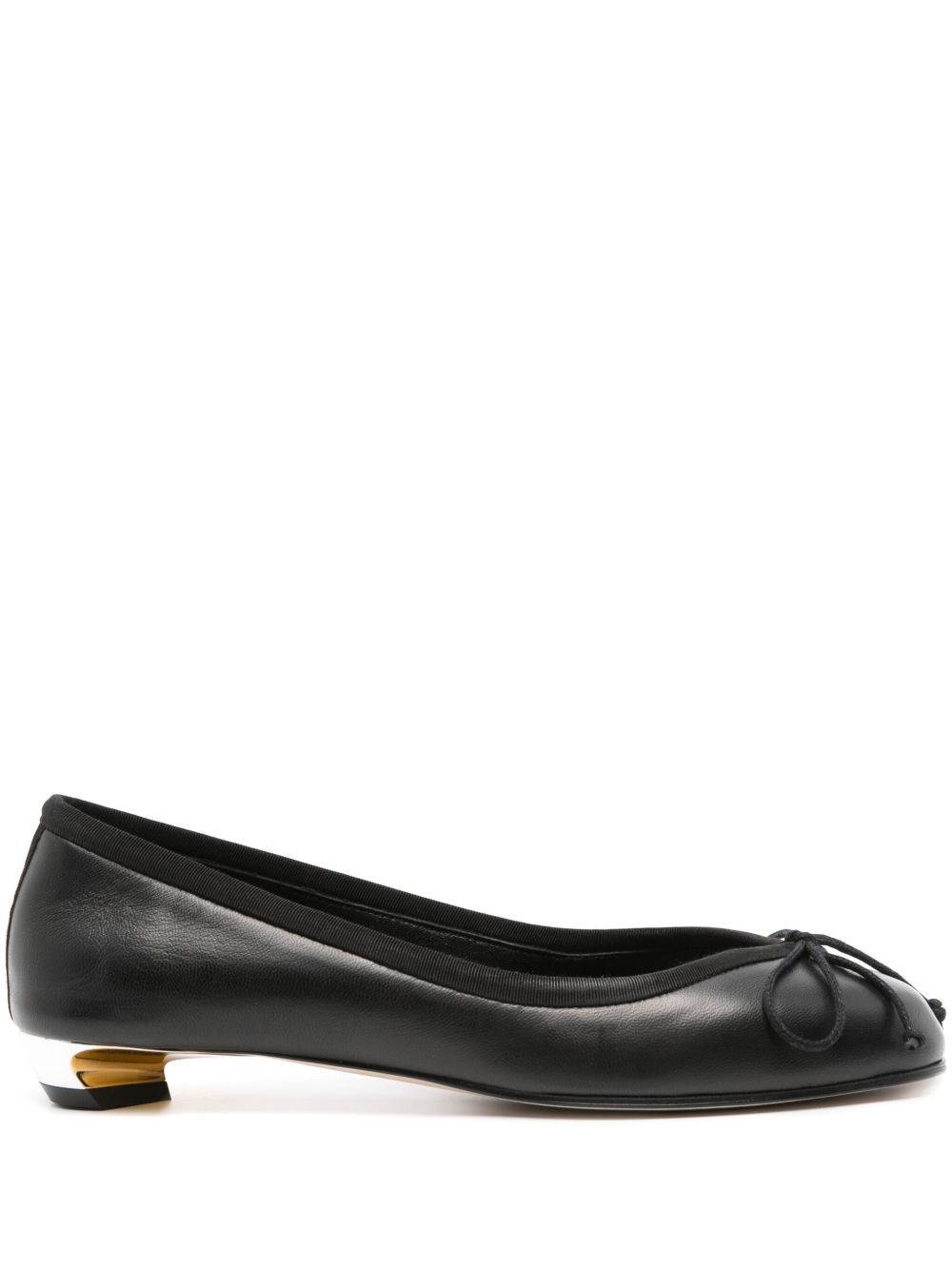 Alexander McQueen Armadillo 低跟芭蕾平底鞋（2厘米） - 黑色