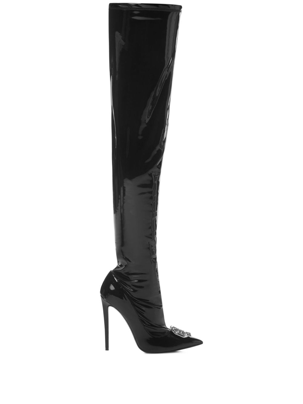 Philipp Plein Plein 乳胶靴子 - 黑色