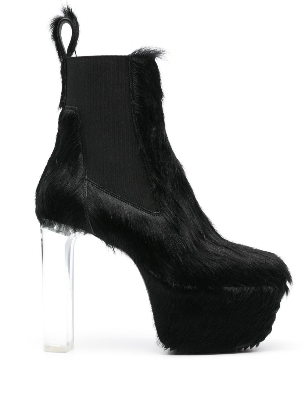 Rick Owens Lido Minimal Grill Beatle 高跟短靴 - 黑色