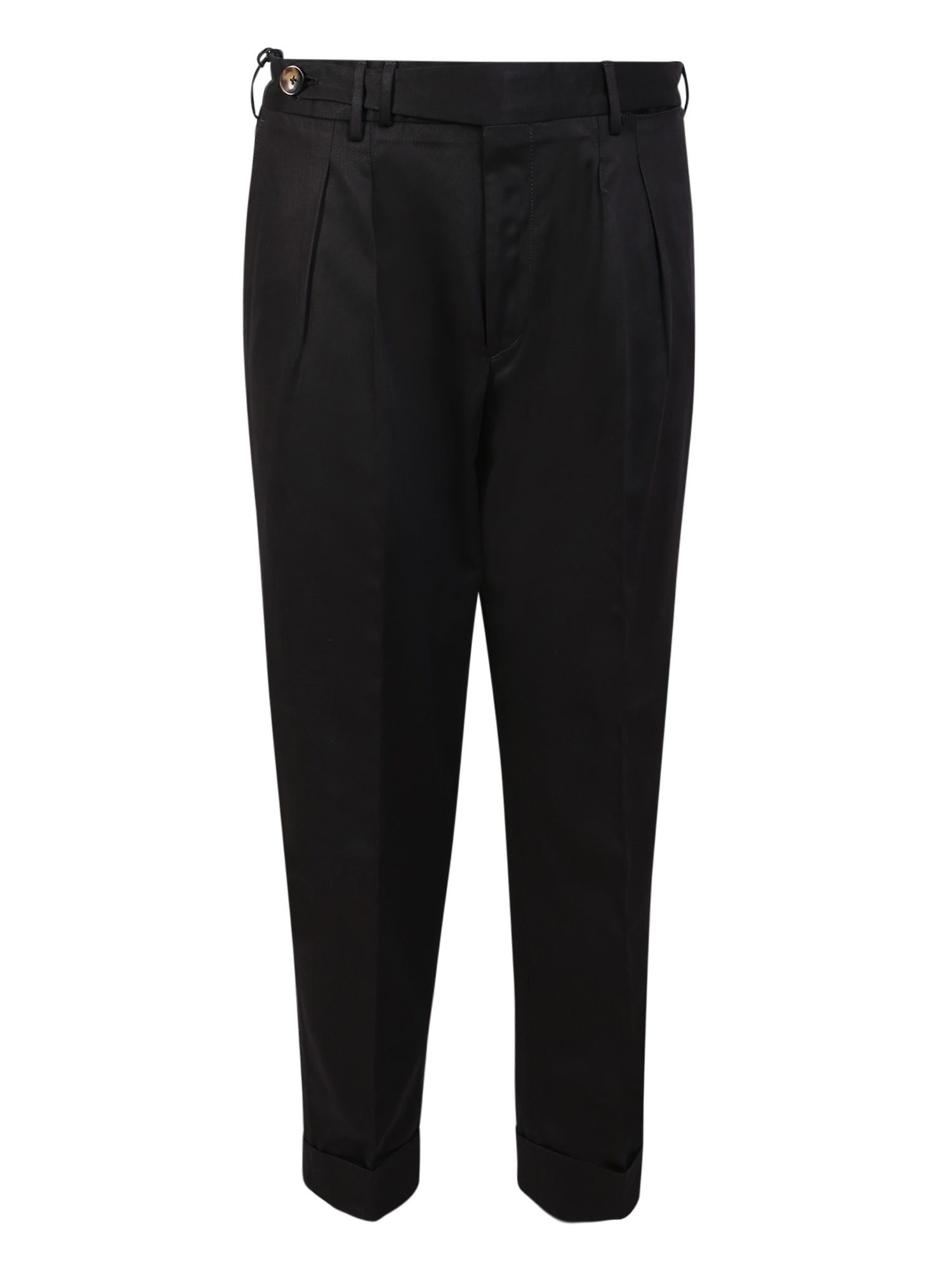 PT Torino Wide-leg Black Trousers