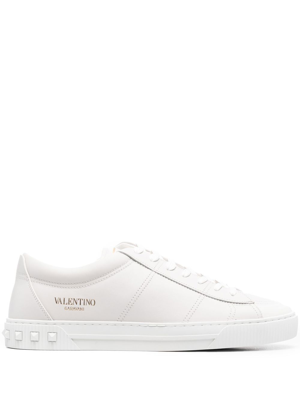 Valentino Garavani Cityplanet 低帮皮质运动鞋 - 白色