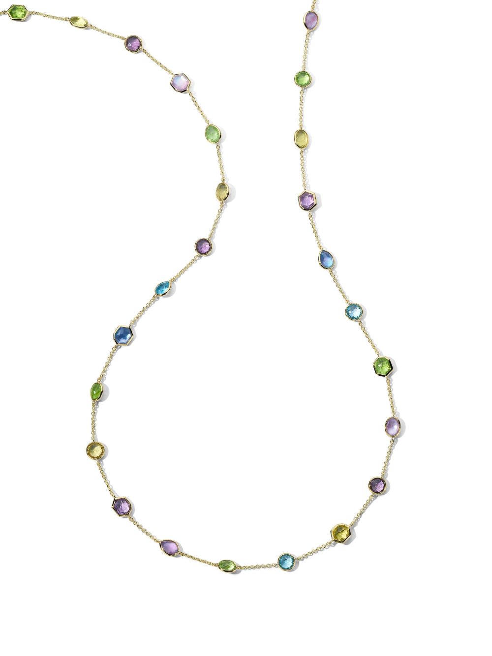IPPOLITA 18K黄金 Rock Candy Stone Station 多宝石项链 - 金色