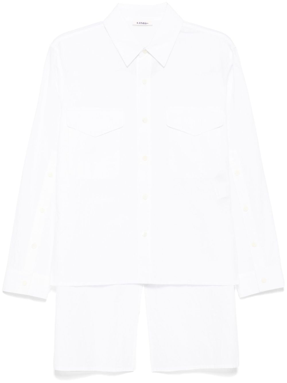 Yohji Yamamoto 皱褶效果衬衫 - 白色