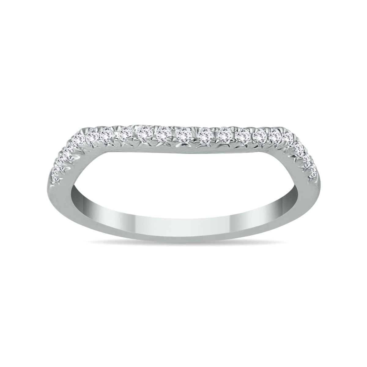 1/5 Carat TW Diamond Wedding Band in 14K White Gold