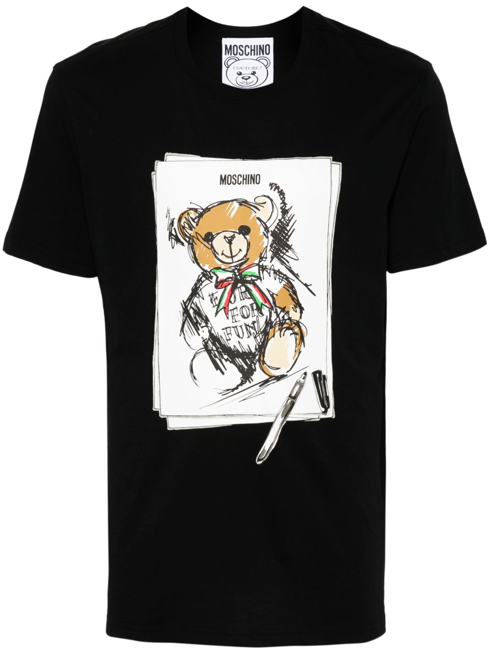 Moschino Teddy Bear T恤 - 黑色