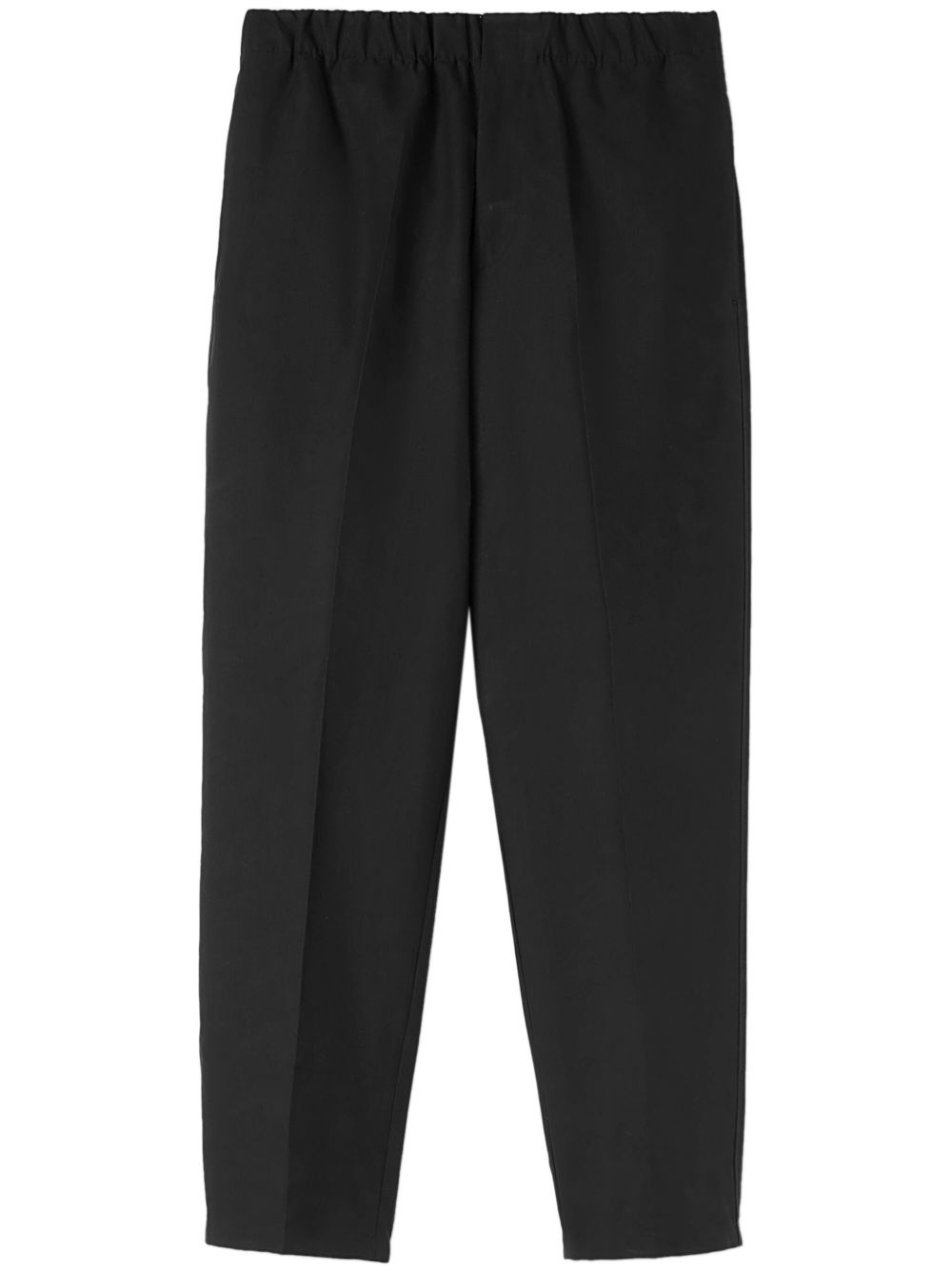Jil Sander 松紧裤腰棉长裤 - 黑色