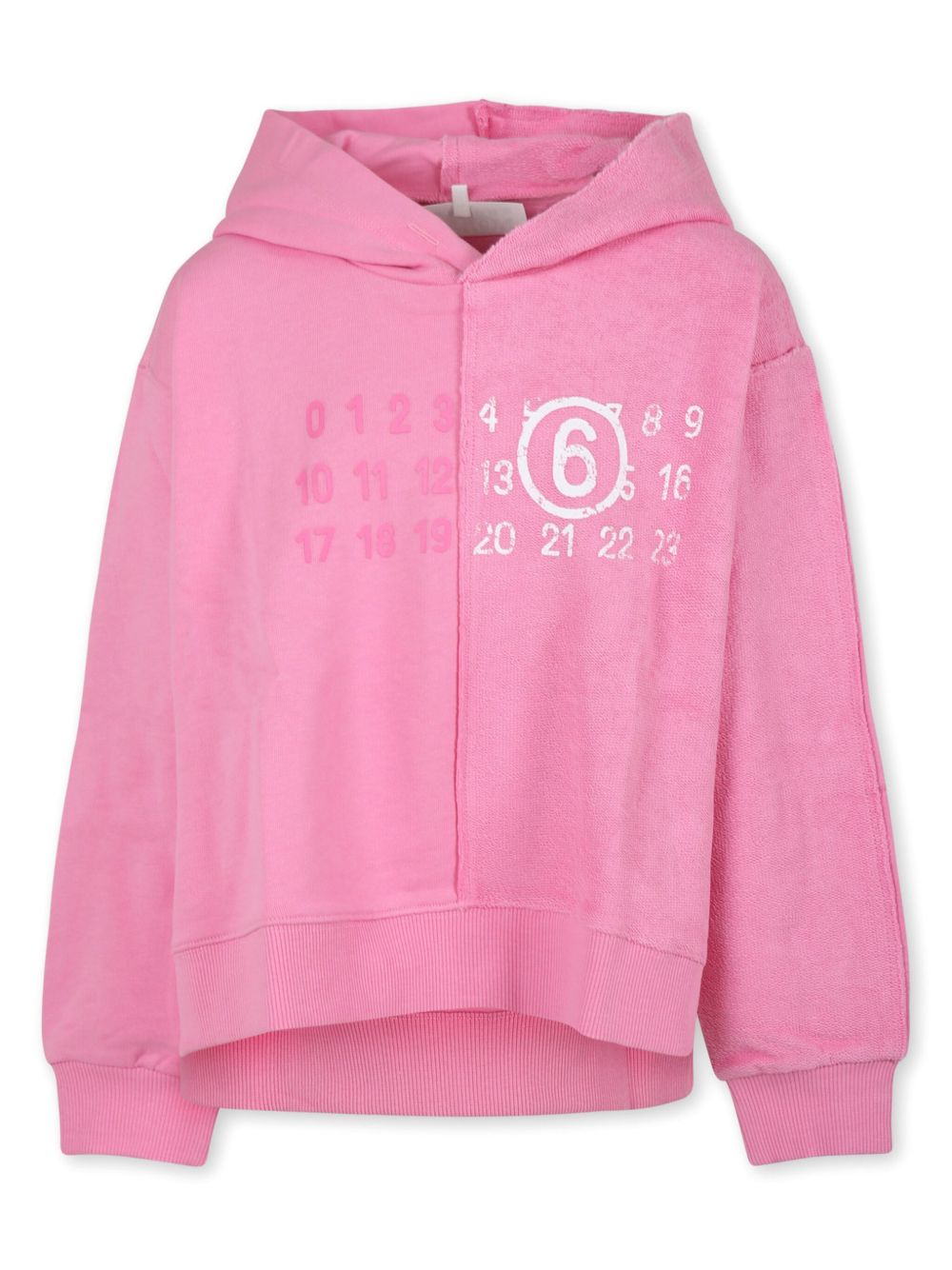 MM6 Maison Margiela Kids 印花连帽衫 - 粉色