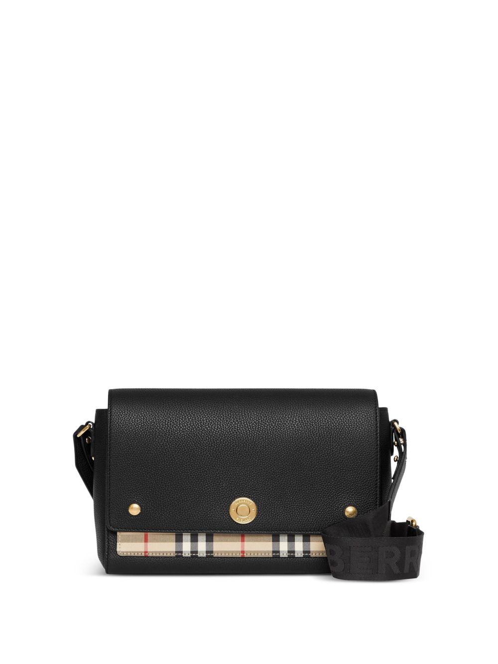 Burberry Vintage Check Note 单肩包 - 黑色