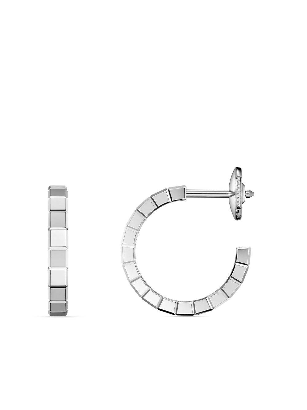 Chopard 18K白金 Ice Cube 耳环 - 白色
