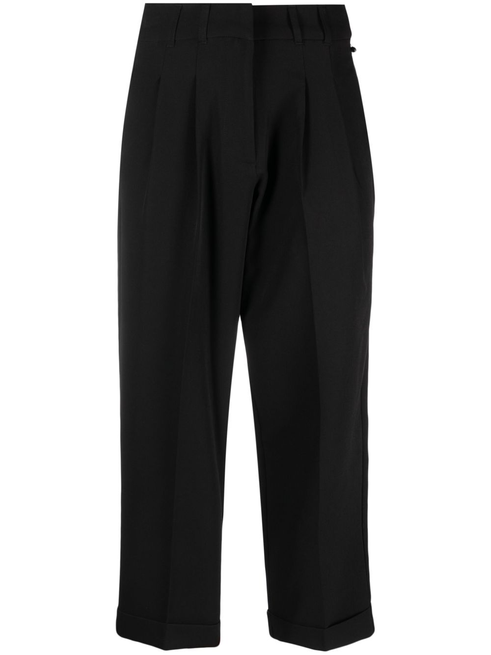 DKNY 高腰锥形裤 - 黑色